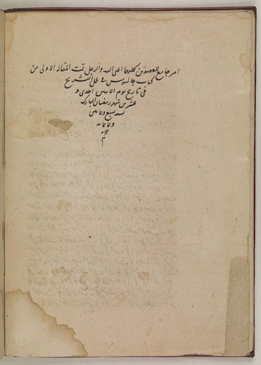 Kitab Jālīnūs fī ‘amal al-tashrīḥ كتاب جالينوس في عمل التشريح [&lrm;17v] (45/534)